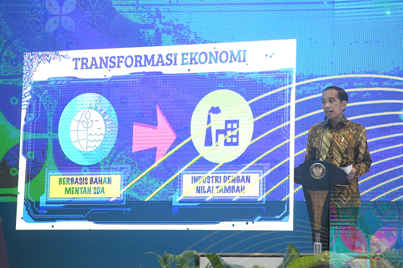 Presiden Jokowi pada Pertemuan Tahunan Bank Indonesia Tahun 2021. (Setpres)