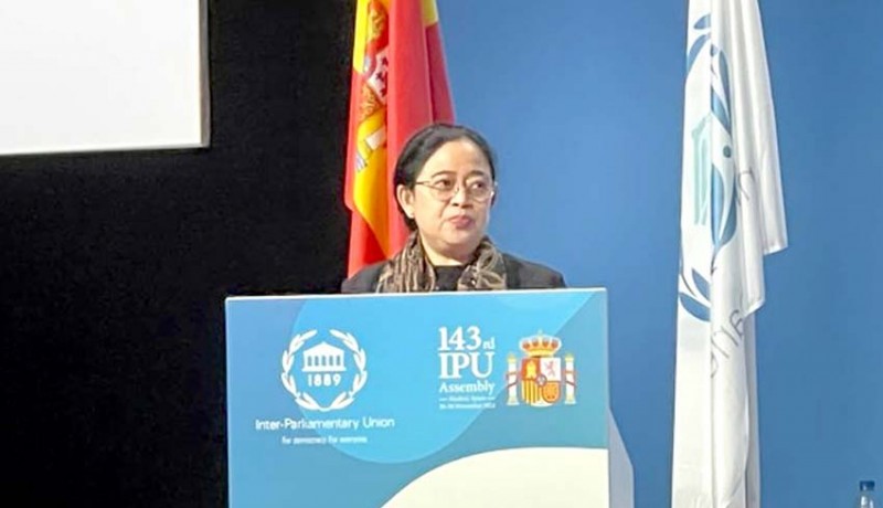 Ketua DPR RI Puan Maharani di Inter Parliamentary Union (IPU) General Assembly ke-143 di Madrid, Spanyol.