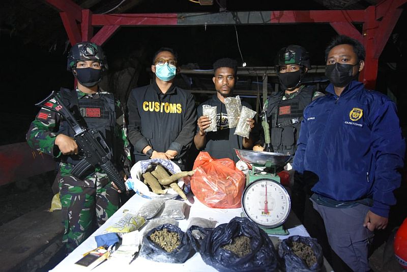 Penyelundupan ganja di perbatasan RI-Papua Nugini digagalkan petugas (Foto : Istimewa)