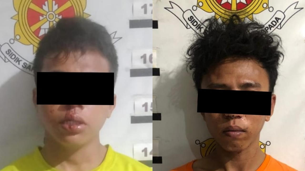 Dua tersangka Rendi (22) dan Iksan (21).