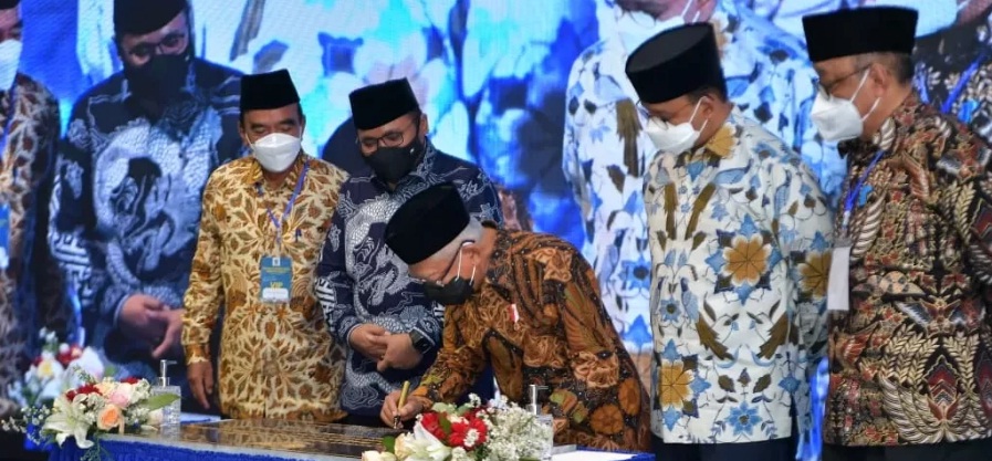 Wapres saat meresmikan 6 rumah ibadah Universitas Pancasila, di Kampus Universitas Pancasila, Rabu (05/01/2022) (Foto: BPMI Setwapres)